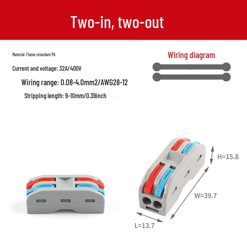 Universal Quick Connector: Soft/Hard Wire Terminal Splitter