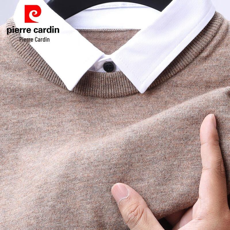 

Pierre Cardin Men s Faux Two-Piece Pure Wool Sweater L