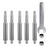 5pcs Chainsaw Sharpening Stone Chain Saw Sharpener Diamond Grinding Tool with Wrench Grinding Heads 4mm/4.8mm/5.5mm