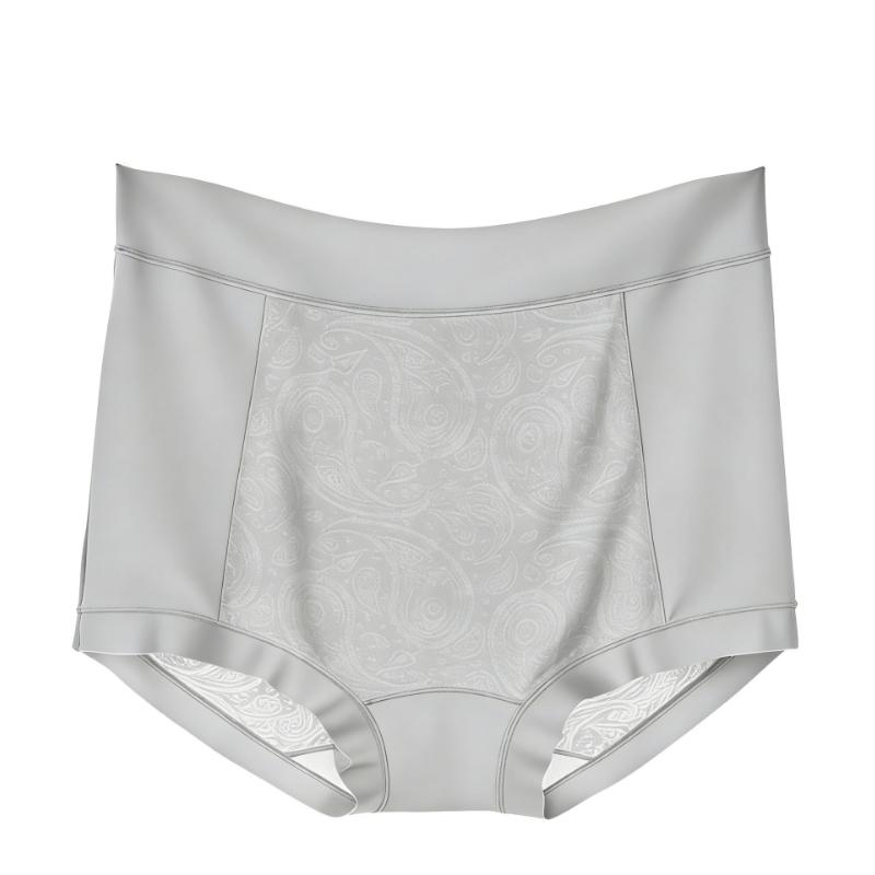 Traceless Small Boxer Panties Women's Ice Silk Large Size Mid-waist Anti-light Cotton Crotch Boxer Shorts Women