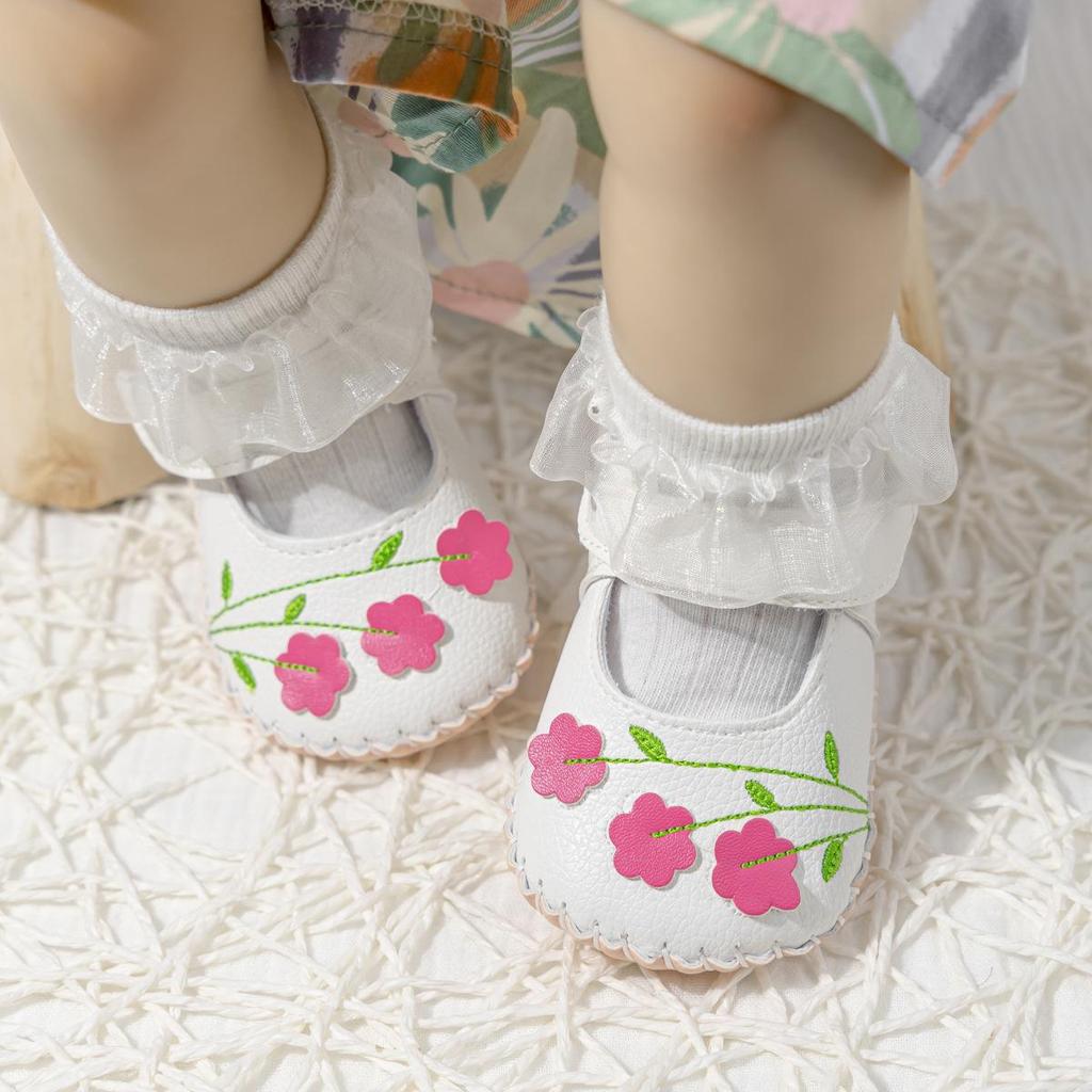 Baby Girl Soft Sole Non-Slip Casual Shoes, 0-1 Year, Cute Toddler Footwear