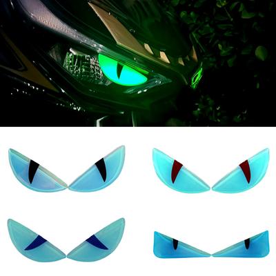 Motorrad Devil Eye Aufkleber Scheinwerfer Leuchtende Blendfarbe 3D Aufkleber Motorrad Karosserie Wasserdichte Dekoration Aufkleber