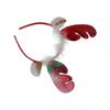 Girl Soft Bow Bells Elk Christmas Hat Christmas Decoration Female Plush Hair Hoop Antlers Headband Christmas Hair Band