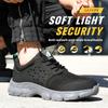 Breathable Safety Shoes Steel Toe Boots For Men Anti-Drop Cushioned Anti-Puncture Work Sneakers Slip Resistant Work Shoes