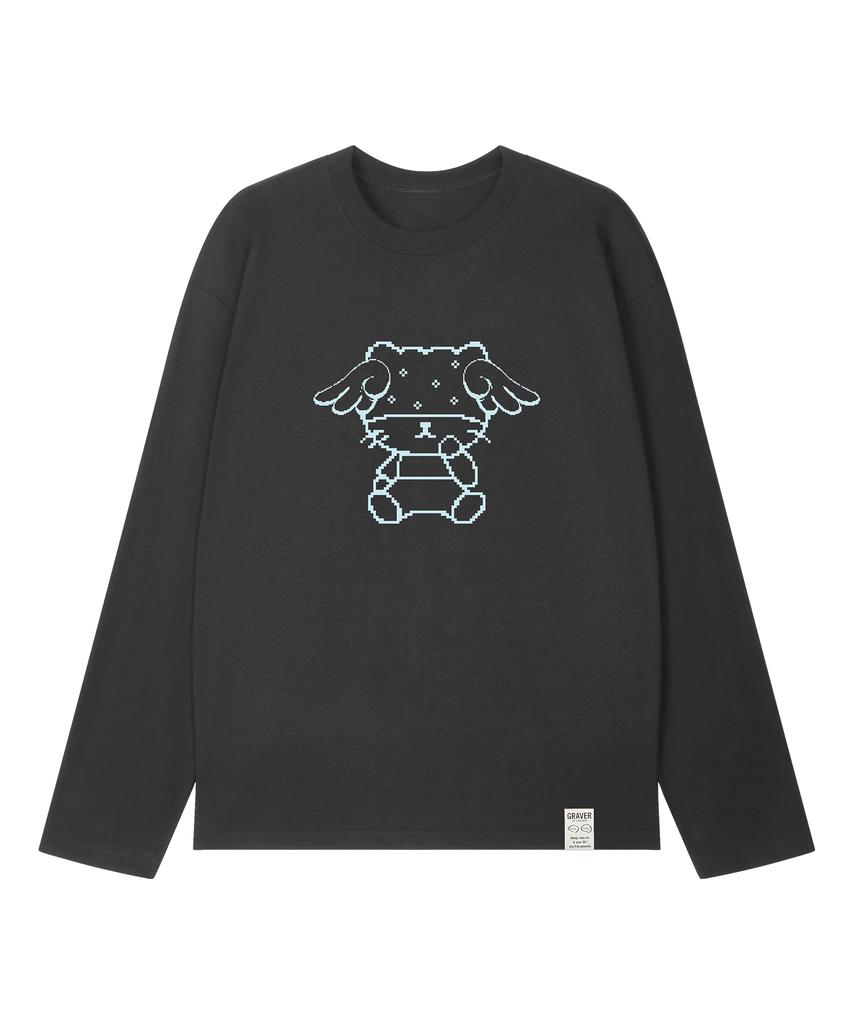 GRAVER [Unisex] Pixel G.O.C.A.T Long Sleeve T-Shirt_3Color