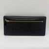 Used Peak Prada Long Wallet Folding Wallet Shibo Leather Triangle Logo Black