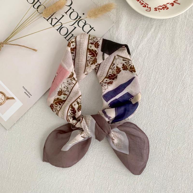 

Square scarf cotton high-end literary bag, headscarf, headband, neck protection, scarf, small shawl, scarf, silk scarf.