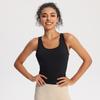 Women's Breathable Push-Up Shaping Sports Vest with Integrated Cups - Elastic Yoga Fitness Top