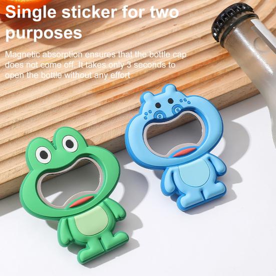 Magnetic Bottle Opener Pig Monkey Rabbit Shape Stainless Steel Opener Beer Cap Remover Fridge Decoration