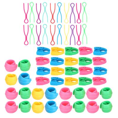 60 Peças Amigos de Linha de Bobina Suportes de Silicone Clipes Grampos de Plástico Abraçadores de Carretel Ferramentas de Bordado