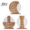 Wooden Perpetual Calendar Calendar, Manual Rotating Desk for Home Office Minimalist Wood Block Decor, Creative Natural Date Month Week Display Desktop