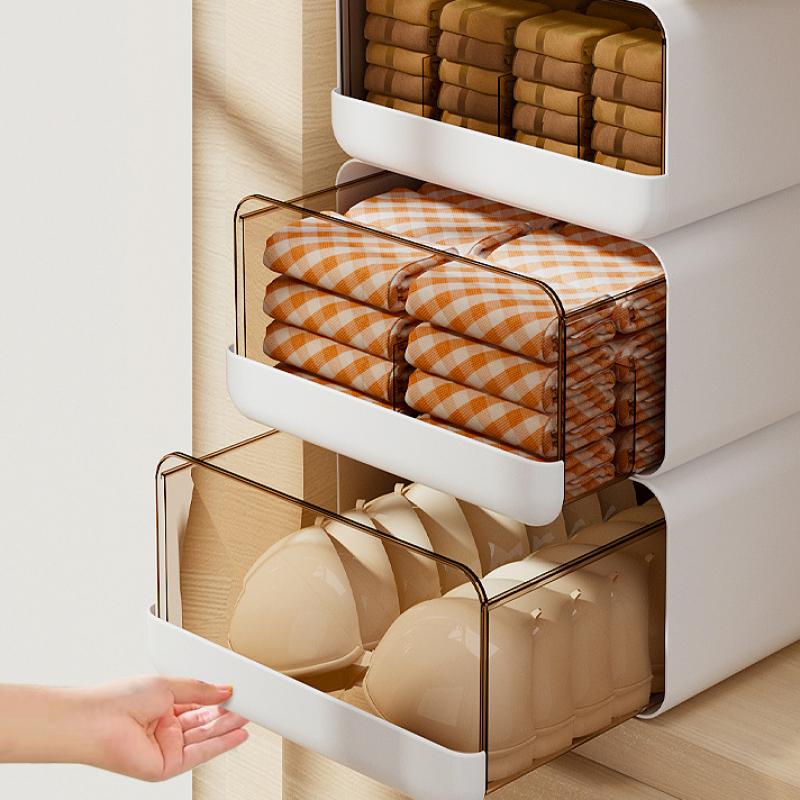 Scatola portaoggetti per vestiti con griglia Scatola portaoggetti per vari cassetti dell'armadio Organizzatore per riporre vestiti per la casa per biancheria intima Calzini Slip Reggiseni