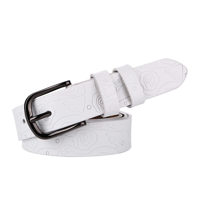 Casual Leather Girl Belt Simple Pattern Alloy Closure Daily Fashion Decoration
