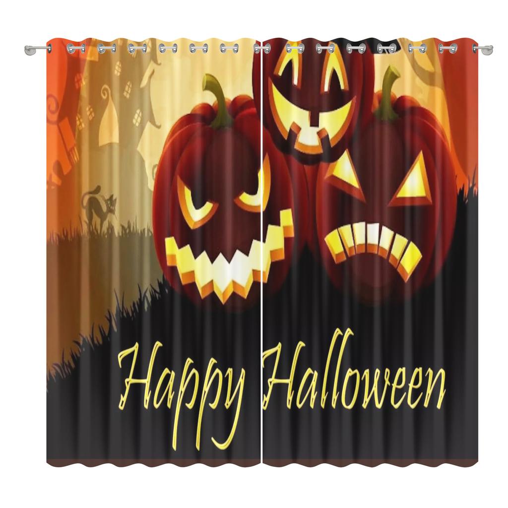 Halloween Curtain Cloth Bedroom Living Room Balcony Blackout Curtain Office Hotel Insulation Curtain
