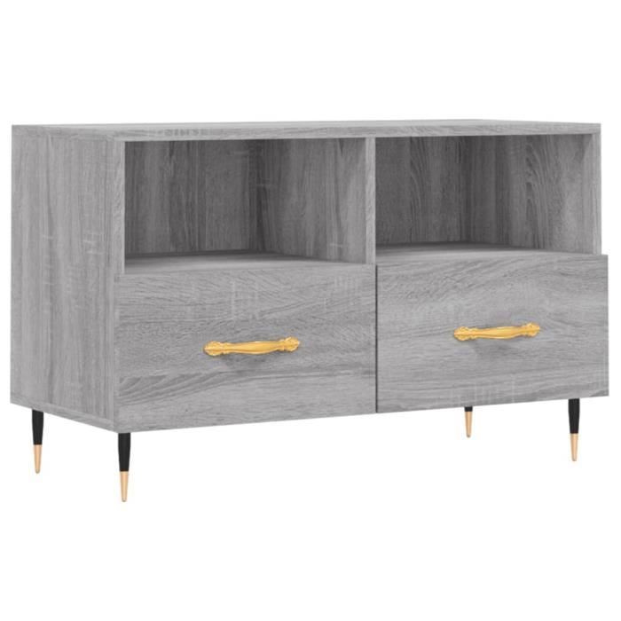 VidaXL Meuble TV Sonoma gris 80x36x50 cm Bois d'ingénierie 828954