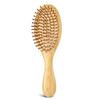 Wooden Bamboo Oval Paddle Hair Brush | Detangling & Scalp Massage Brush for Curly, Straight & Wavy Hair | Eco-Friendly Hair Care Bamboo Hair Comb Bru