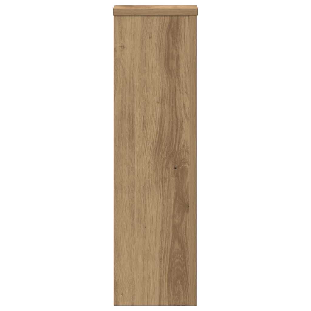 Pflanzenständer Set aus 2 Stück Handwerklicher Eichen-Finish 17 x 17 x 60 cm Holzwerkstoff