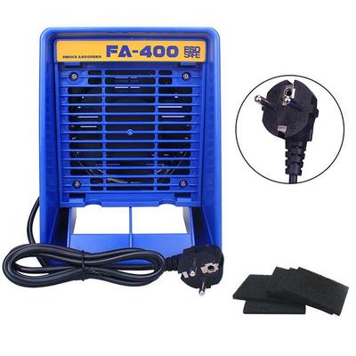 FA-400 Dual-Use Solder Smoke Extractor with 5 Sponges for Horizontal/Vertical Use.