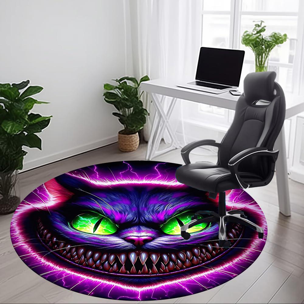 1pc Cat Fantasy Office Round Area Rug, Under Office Chairs Bedroom Living Room Home Decor, Room Deco, Available In Various Sizes A1014267