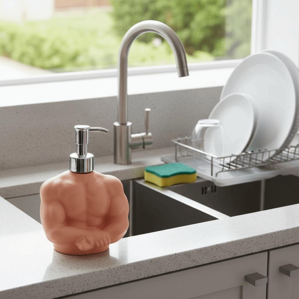 Press Type Muscle Liquid Soap Dispenser Leak-Proof Hand Soap Bottle Shower