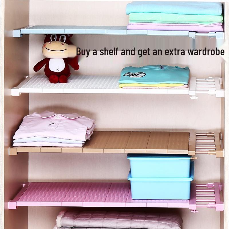 Retractable High-Quality Wardrobe Divider Shelf - Practical Home Storage Solution