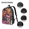 3Pcs Tini Futttura Tour Merch Backpack Set for Kids Pencil Boxes Bookbag Sets with Lunch Box For School Students Knapsack