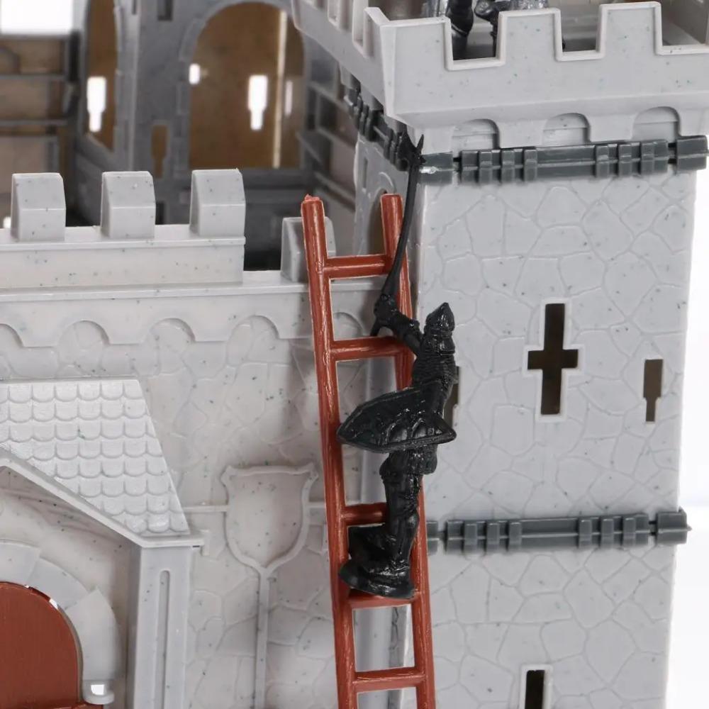 56 dílů 3D hrad Stavebnice Rytířský střet Herní sada Dětské DIY montážní hračky
