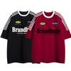 American Retro Sports Jersey Short-sleeved Fans European and American Street Tide Brand Loose Fan Version