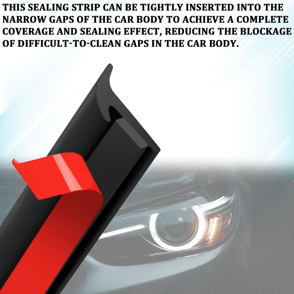 1 Meter Length Car Light Rubber Seal Strip T-Shape Profile Rubber Auto Front Rear Windshield Seal Black Waterproof