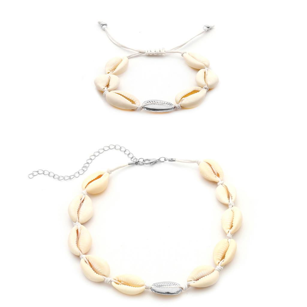 Personalized Versatile Hawaiian Vacation Necklace Pure Handmade Short Shell Necklace Set Combination Women