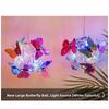 Colorful Butterfly Solar Butterfly Ball Light Solar-Powered LED Hanging Light  Festival Atmosphere