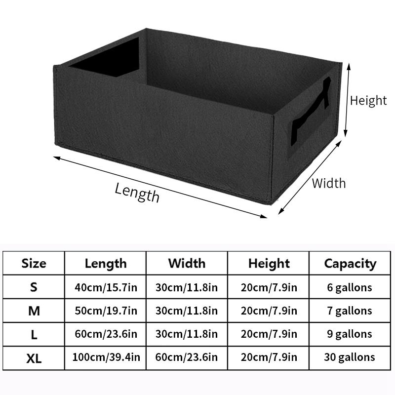 Fabric Plants Grow Bags Raised Garden Bed with Handle for Vegetable Herbs Gardening Felt Plant Pots Potato Tomato Planter