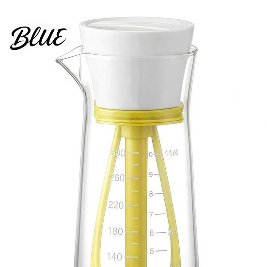 Salad Dressing Blender Glass Oil Dispenser with Built-In Mixer Leak-Proof Quick Bottle Easy-Clean Dishwasher Safe Condiment for Kitchen Grilling