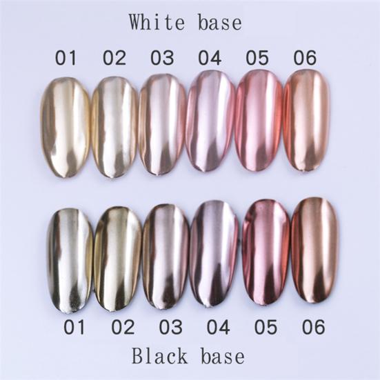 10G Chrome Nail Powder Mirror Effect Metallic Holographic Nail Pigment Powder DIY Gel Acrylic Nail Art Manicure Decoration Glitter Dust