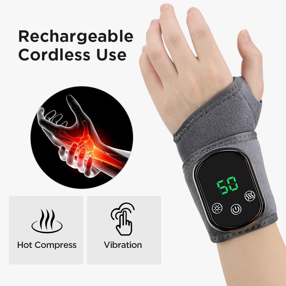 Infrared Hot Compress Heating Wristband 3 Levels Vibration Wrist Guard Band  Wrist Brace Support