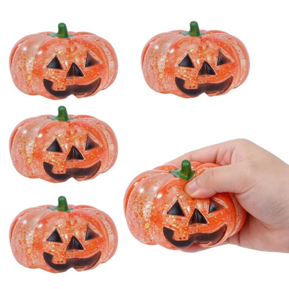 Soft Halloween Shiny Fidget Toy Slow Rebound Pumpkin Shaped Squishy Toy  Relax Toys
