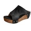 Klobige Absätze Sandalen für Damen Keilsandalen für Damen Plateau-Keilsandalen Sandalen mit offenen Zehen für Damen Chaussure Femme