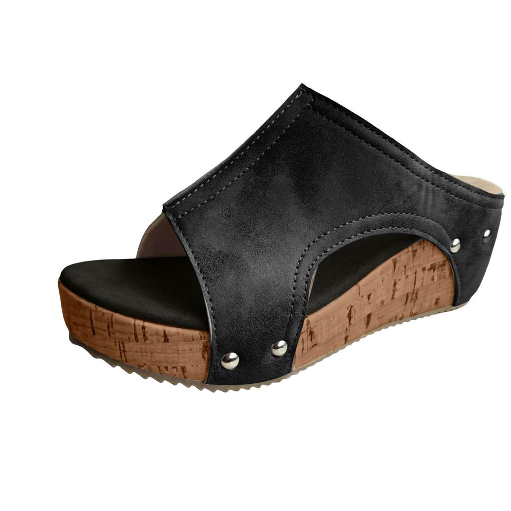 Klobige Absätze Sandalen für Damen Keilsandalen für Damen Plateau-Keilsandalen Sandalen mit offenen Zehen für Damen Chaussure Femme