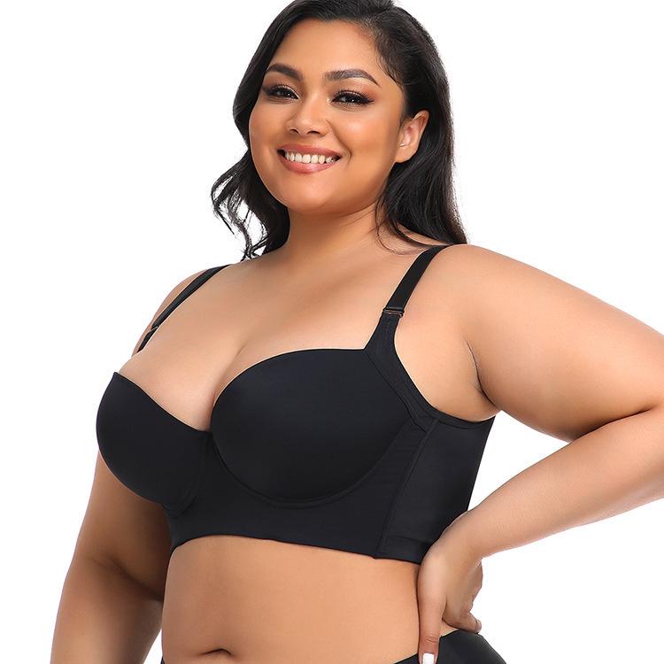 Plus Size Sexy Lingerie: Side Support, Anti-Sagging Underwire Bra for Women