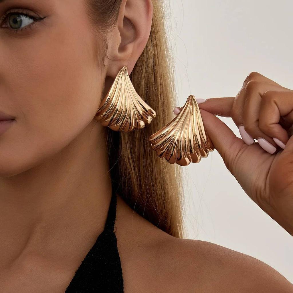 IngeSight.Z 6Style Retro Exaggerated Irregular Geometric Stud Earrings Women Creative Punk Metal Piercing Earrings Charm Jewelry