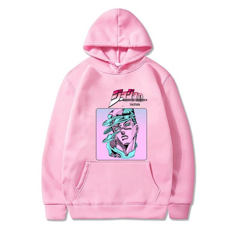 Autumn/Winter Plus Size JOJO's Bizarre Adventure Anime Pullover Hoodie - Trendy Cartoon Style