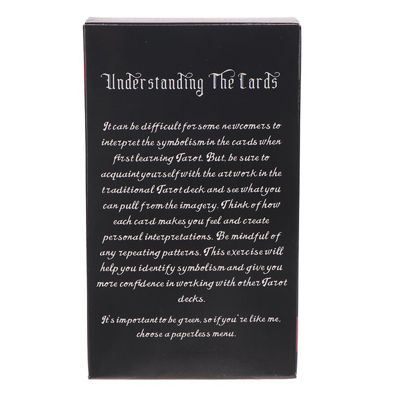Yeni Başlayanlar İçin Üzerlerinde Anlamları Olan Tarot Kartları 78 Adet-Kart Cep Boyutu Tarot Öğrenme Destesi Falcılık Oyunu Masa Oyunu