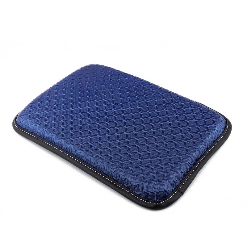 Universal PU Leather Car Armrest Pad Cover Center Console Woven Texture Cushion Sweat-proof Scratch-proof Auto Armrest