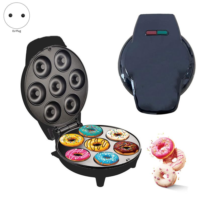 ABBY-1 Piece Mini Donuts Machine Donut Maker Machine DIY Home Use Mini Doughnut Maker 220V Black EU Plug