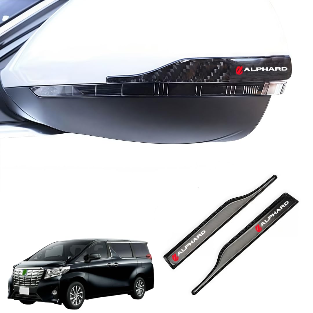 

ALPHARD Защита бокового зеркала двери Боковое зеркало двери Зеркало двери Защита ворот Царапина Царапина Набор для украшения Протектор, Наклейка, Наклейка, Защита, Предотвращение, чёрный