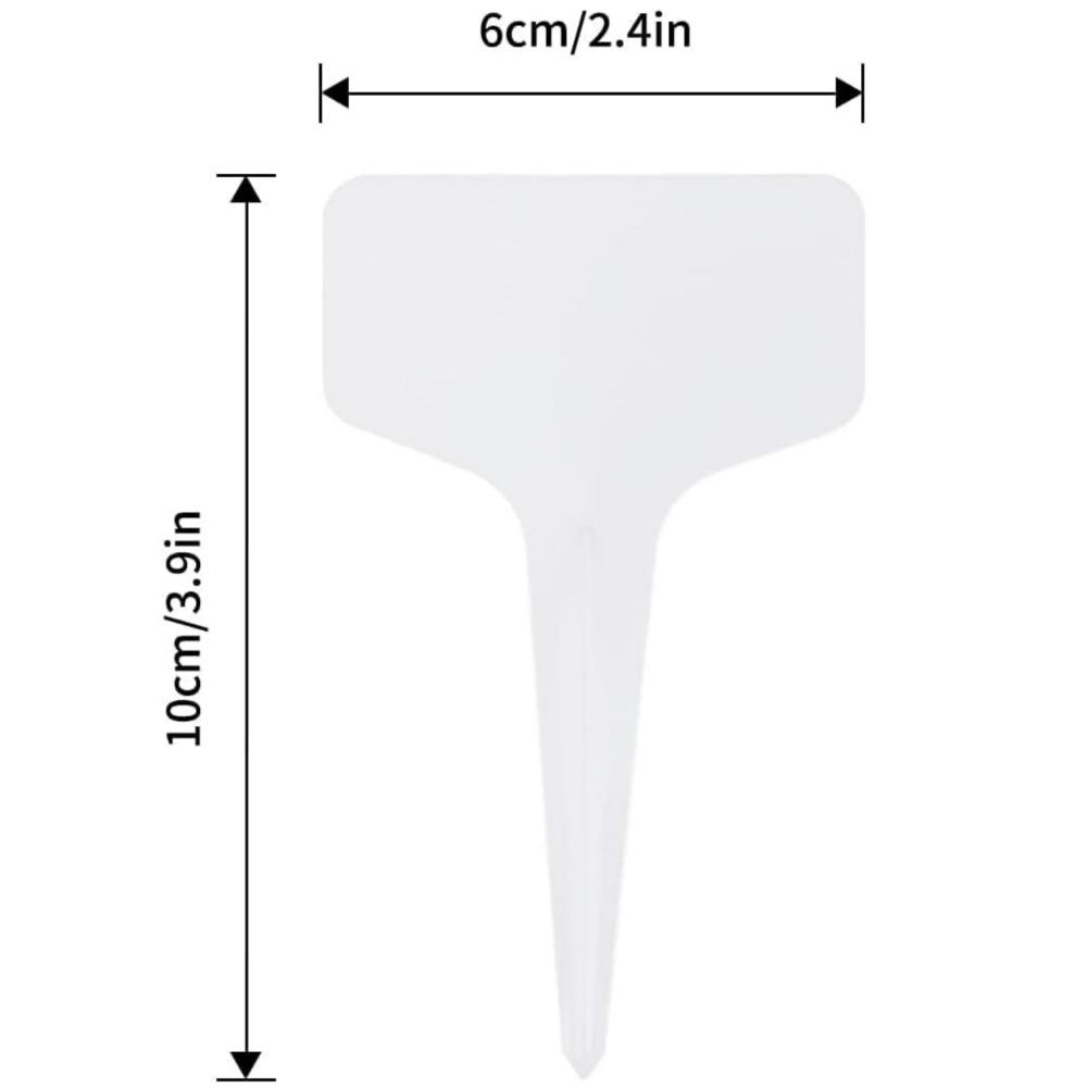 50-200PCS T-shaped Plant Labels PVC Waterproof Nursery Garden Plant Labels Reusable Wooden Stake Labels Potted Plant Markers