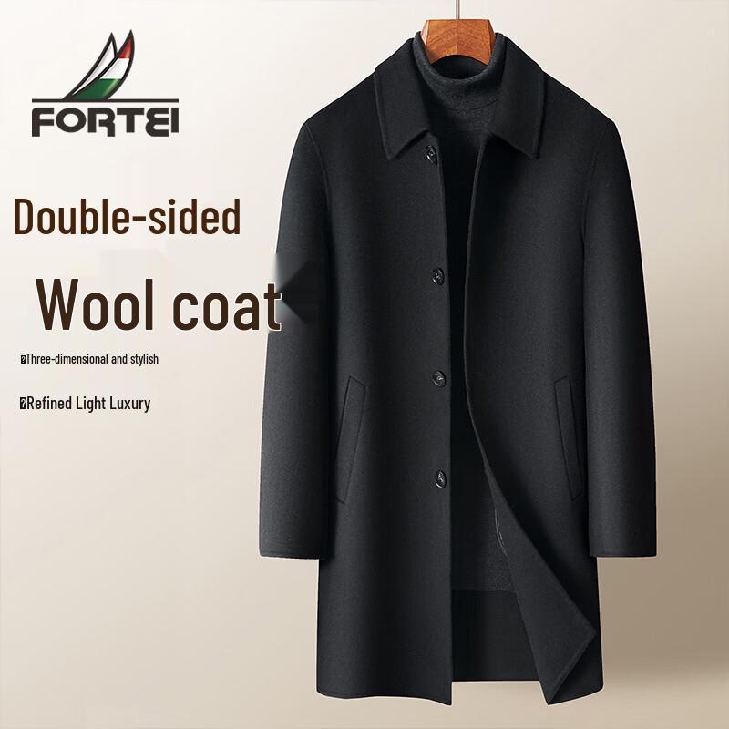 

Men s Double-faced Wool Mid-length Overcoat 2XL