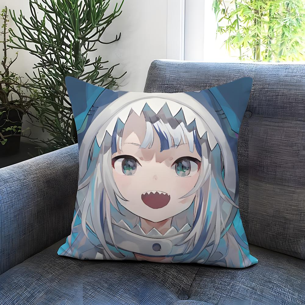 Gawr Gura H-Hololive EN Kissenbezug Bequem Wendbar Kissenbezug Ideal für Auto Sofa Schlafzimmer & Mehr