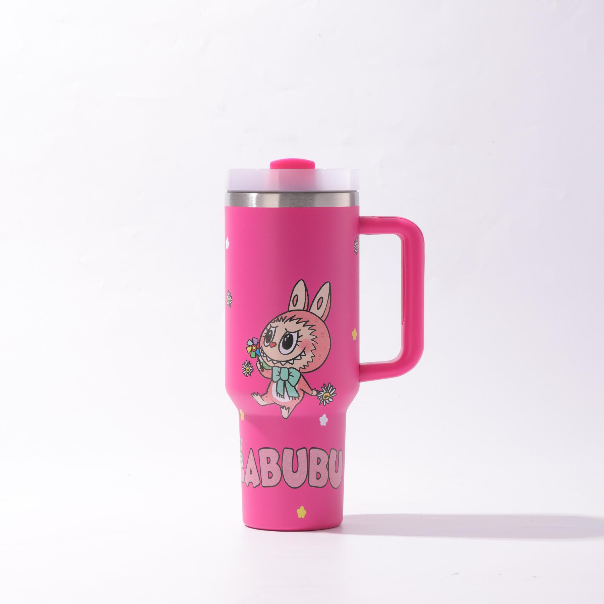 

0 унций Автомобильная кружка-термос Кружка Bingba с ручкой и ремешком Кружка-соломинка 40oz