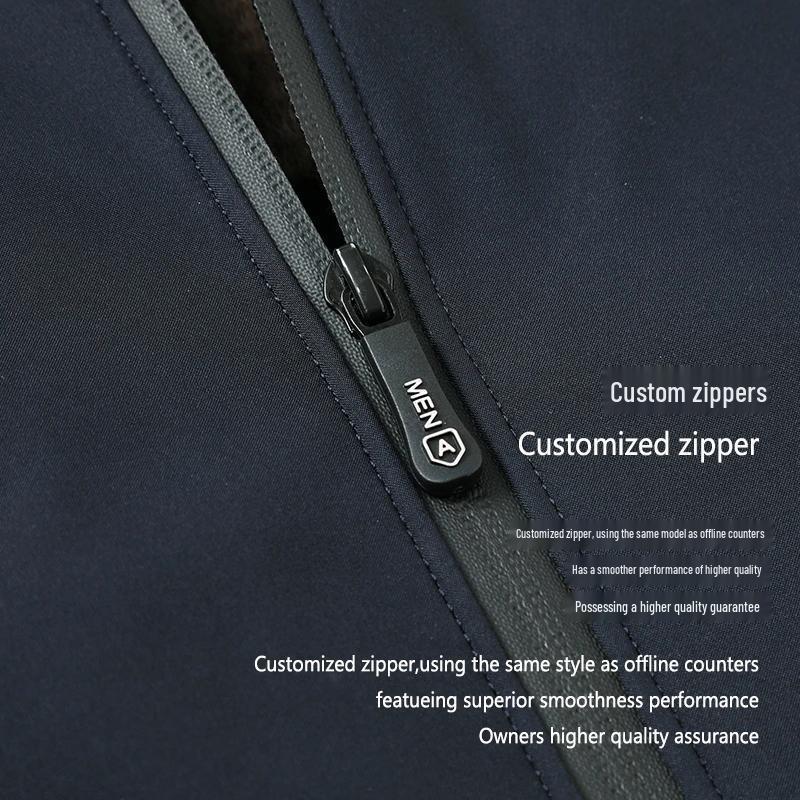 Specht 2025 Herbst Herren Fleecegefütterte Stehkragenjacke für Mittelalte & Ältere